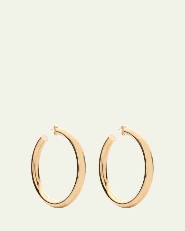 18K Yellow Gold Hoop Earrings